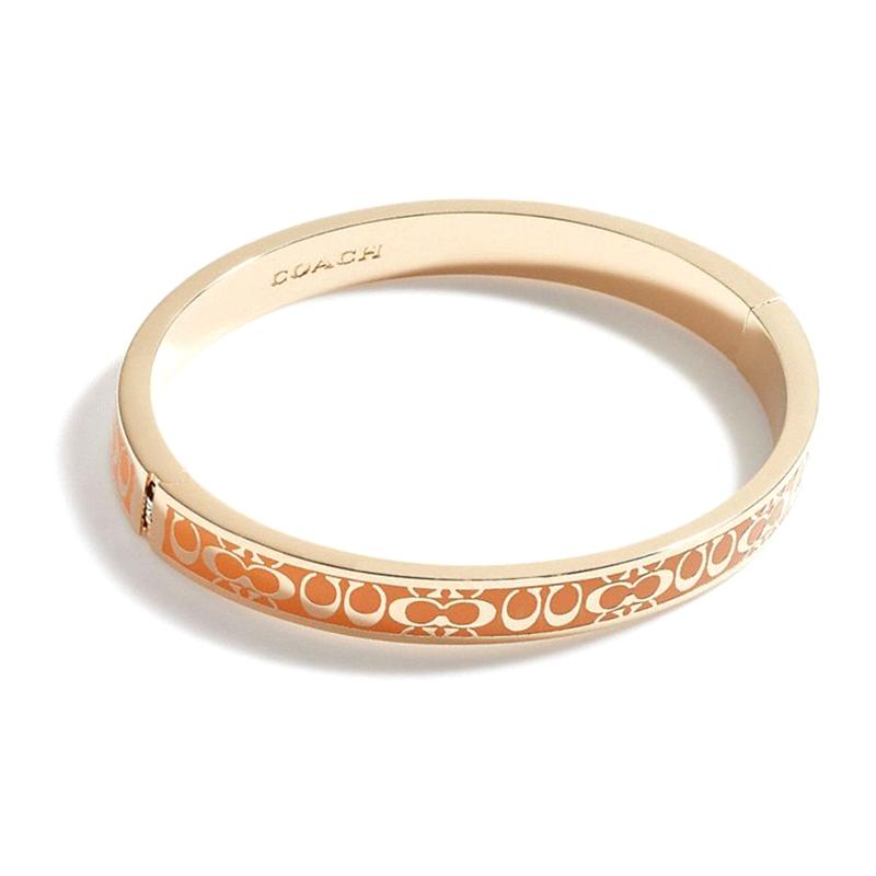COACH Signature C Classic Print Brass Bracelet Women s Gold/Yellow