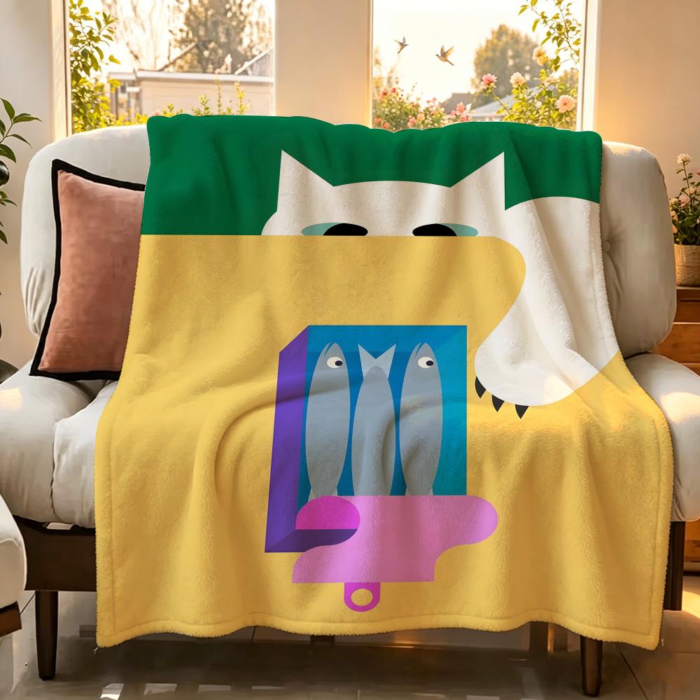 Illustrator Andy Huang Throw Flannel Throw Blanket Suitable for Sofa Living Room Bedroom