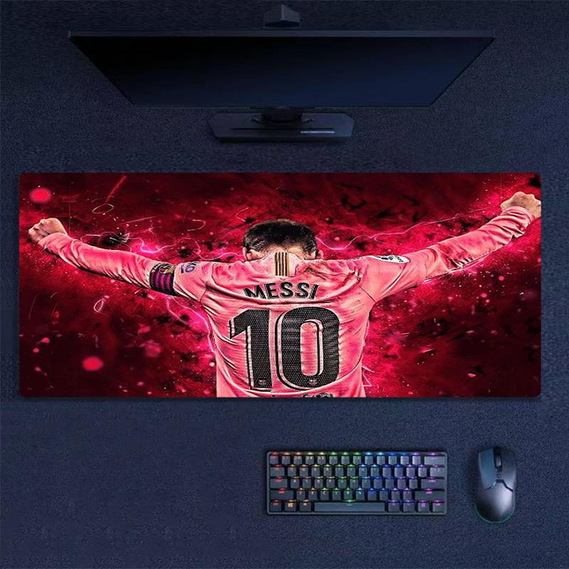 Football Superstars Group Portrait Large Gaming Mouse Pad Non Slip Extended Desk Mat For Keyboard Laptop Gamer Table Decor