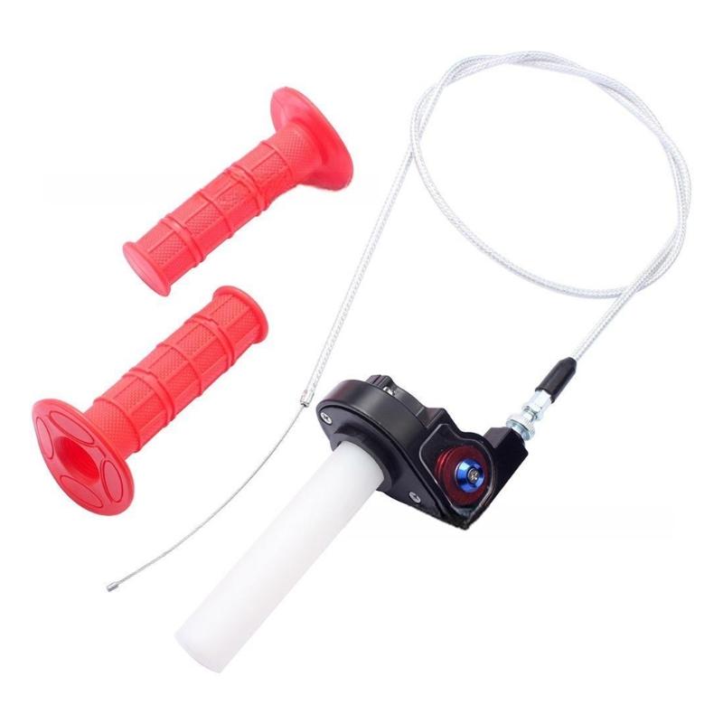 22mm Twist Throttle Grips and Cable Dirt Pit Bike Accessories for 50CC-250CC ATV Throttle Line Accelerator Handle Grips