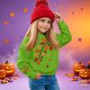 Kids' casual long-sleeved sweatshirt with Halloween print, suitable for holiday parties and everyday wear.