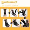 Loogdeel Adjustable Copper Compression Ankle Support Sleeve Support Sleeve Sprained Ankle Eases Swelling Achilles Tendonitis