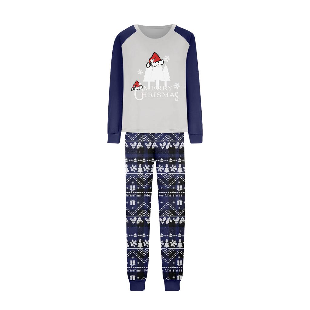 Print Cute Family Set Pajamas, Home Clothes, Family Set Long Sleeve Top Pants Set