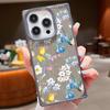 Soft Fashion Fresh Flower Print Case For iPhone 16 Pro Max 15 Plus 14 Pro 13 12 11 TPU Transparent Slim Shockproof Silicone Clear Phone Cover