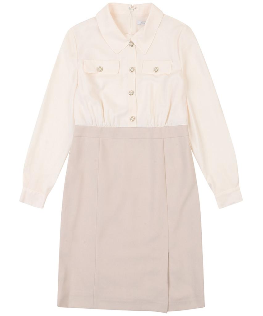 MESENSE Collared Belted Dress_Mb22Opm101A