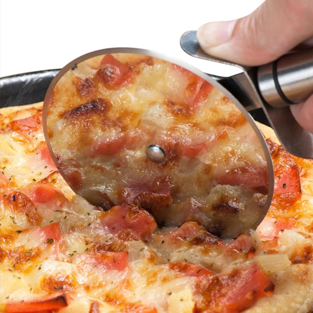 Stainless Steel Pizza Cutter Wheel Roller Slicer Blade Kitchen Pastry Pancake Cutter