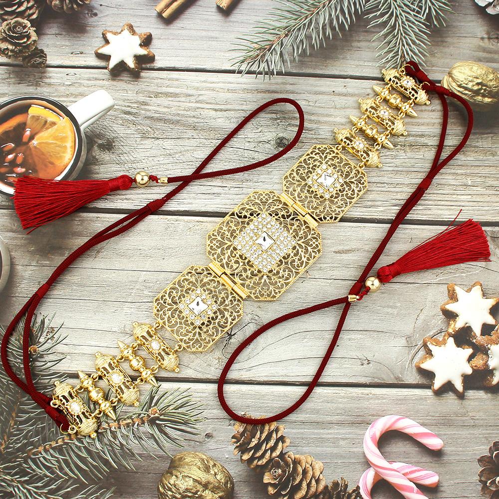 Brățară de damă de modă, bijuterii, curea, lanț de talie cu franjuri, bijuterii de mireasă de culoare aurie