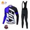 Unisex Fleece Lined Cycling Suit: Warm Long Sleeve Set for Autumn/Winter
