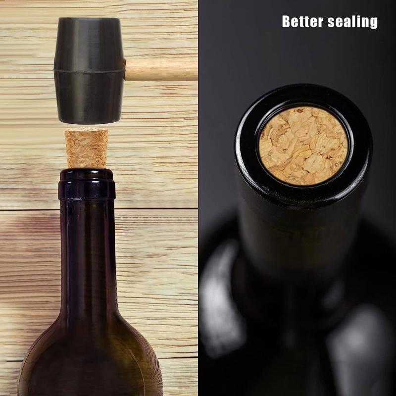 30 Pcs Wooden Beer Bottle Stopper Tapered Cork Stopper Natural Soft Wood Corks Reusable Cork Plug Kitchen Bar Supplies