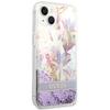 Guess Guhcp14Mlflsu Iphone 14 Plus / 15 Plus 6.7 Fioletowy/Purple Hardcase Flower Liquid Glitter