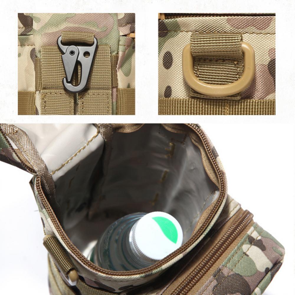2L Military Tactical Molle Pouch Water Bottle Holster Outdoors Camping Hiking Hunting Waist Back Pack Canteen Kettle Holder Bag