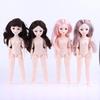 1 Set Girl Diy Dress Up Toy Lovely 1/6 30Cm Nude Dolls 3D Simulation Eye 20 Movable Joints Doll Kids Gift