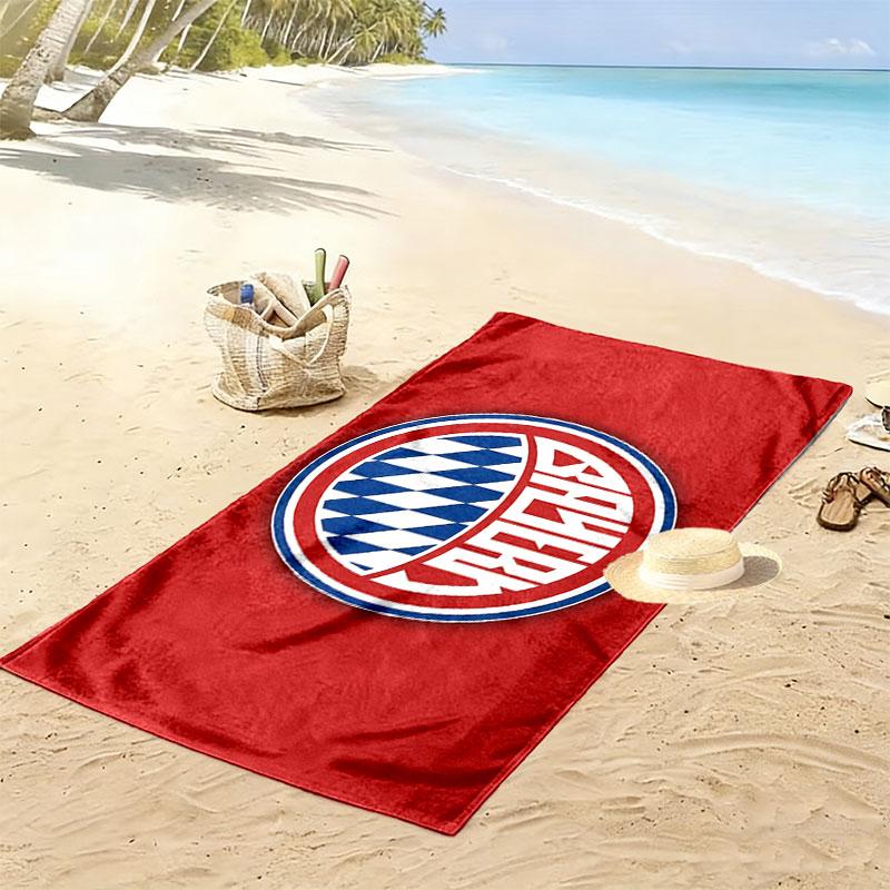 FCB Print Beach Towel, Large Soft Quick Dry Towel for Beach Camping Swimming