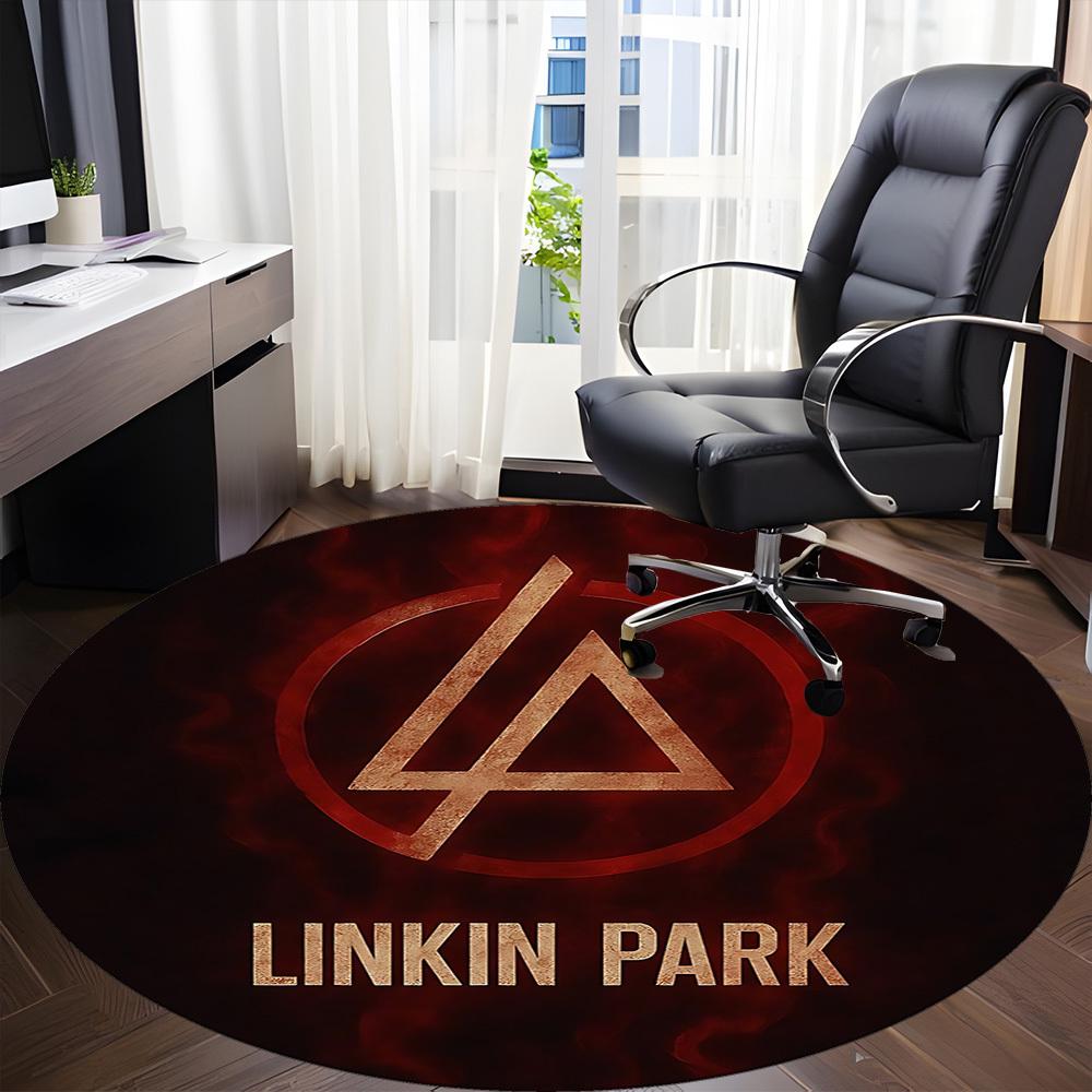 1pc Linkin Park Office Round Area Rug, Under Office Chairs Bedroom Living Room Home Decor  a1016288