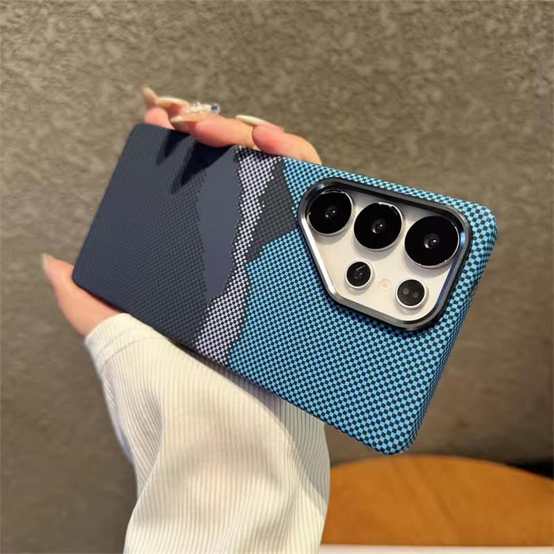 

Роскошный цветной кевларовый чехол из углеволокна с магнитом для телефона Samsung S24 S25 Ultra S23 Plus для беспроводной зарядки MagSafe Samsung S25 Ultra