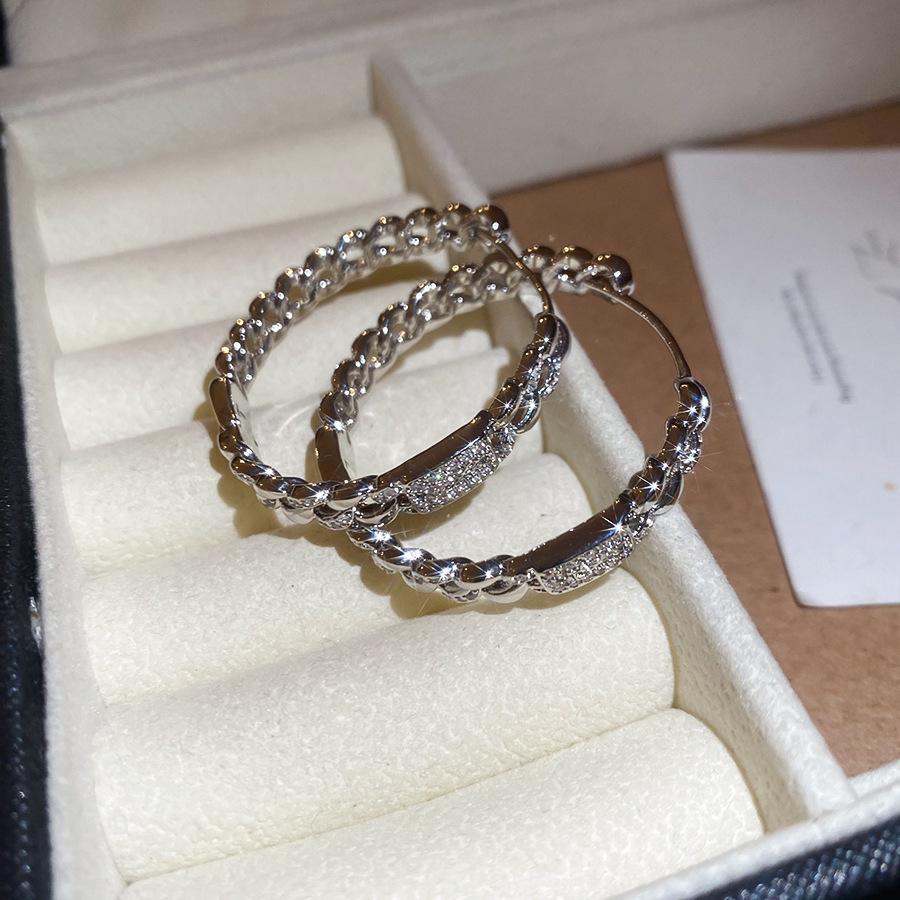 Geometric Double-layer Earrings, European and American Personality Trend Earrings, Casual Versatile Earrings, Niche