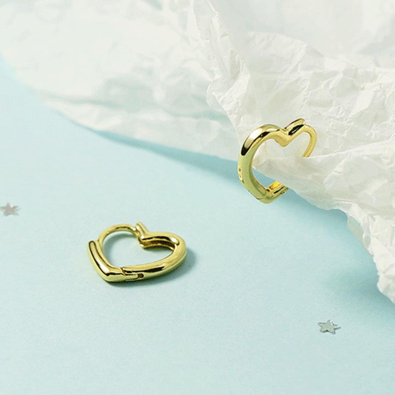 Korean Peach Heart Shaped Earrings for Women - Chic, Elegant, and Trendy