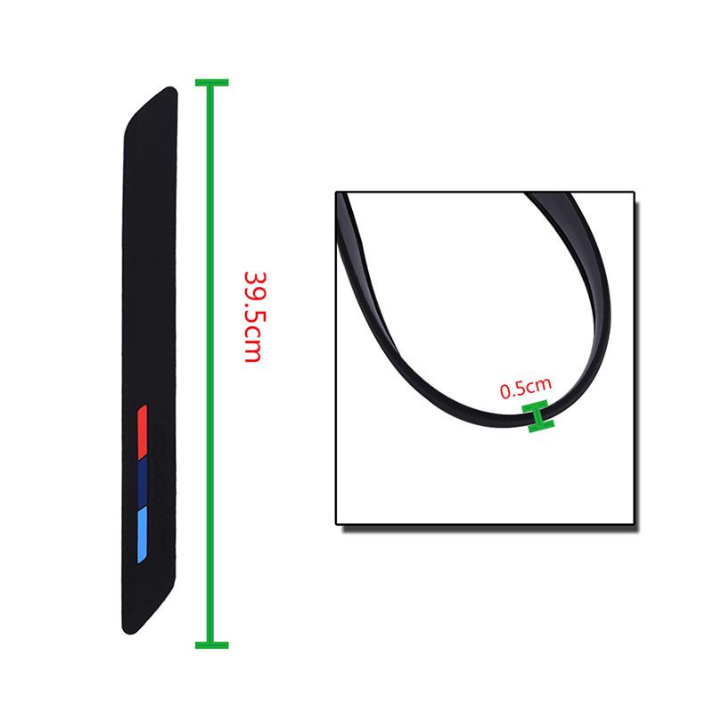 AWP1 runmade Universal Car Front Rear Bumper Sport Protector Corner Guard Rubber Strips Side Bumper Protection Guard Anti-Scratch Pad