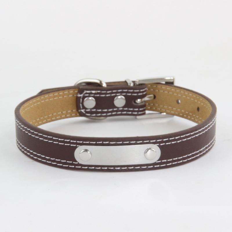 

Сделай сам Пользовательское ожерелье из микрофибры для собак и кошек Водонепроницаемый ошейник S18*26CM кофейный