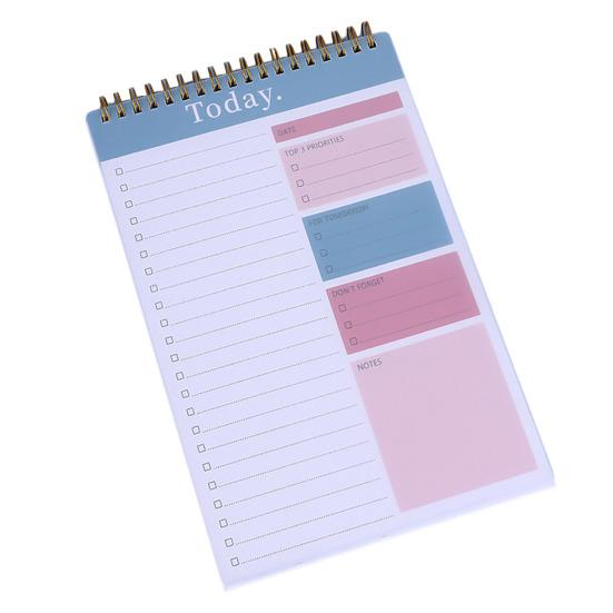 Undated Daily Planner Notepad B5 Spiral Bound To Do List Notebook