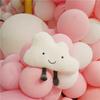 Adorable Smile Face White Clouds Plushie Stuffed Cute Cartoon Weather Plush Toy for Kid Pillow Bedroom Decor Birthday Gifts Girl
