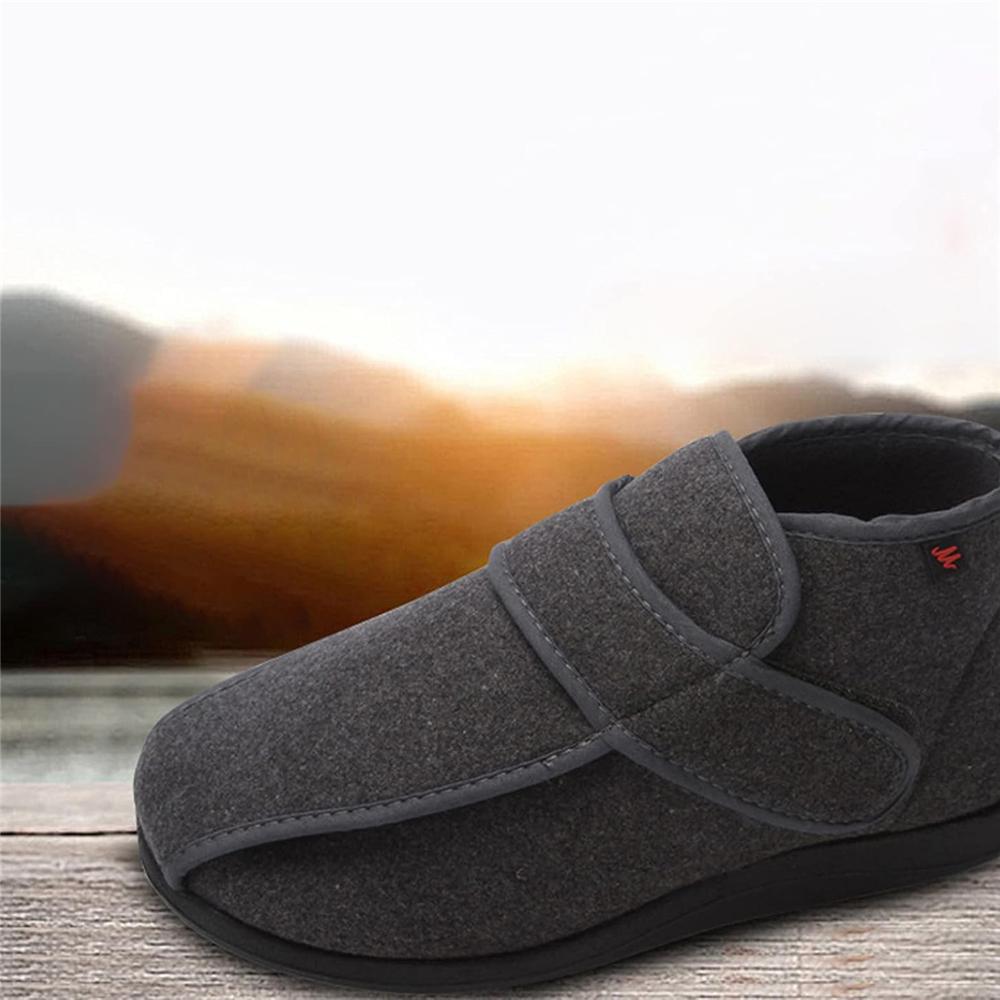 Hausschuhe für Diabetiker, Fußkorrektur, dicke, breite Komfortweite bei Fersenschmerzen, verstellbar, leicht an- und auszuziehen, Schuhe für Damen und Herren