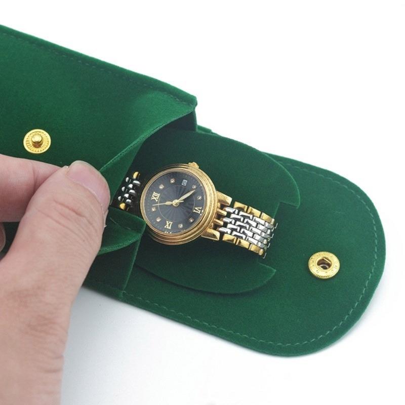Watch Travel Case Velvets Pouch Watch Storage Bag Handmade Watch Pouch Plush Texture for Storaging Watch and Jewelry