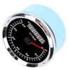 Tachometer Gauge Pointer and LCD Digital Display 85mm Step Motor RPM Meter with Backlit Black Dial Silver Bezel for Car