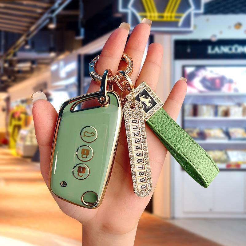 Applicable New Baojun Key Case: RS3/RS5/RC6/E300 Car Protective Shell with Folding Buckle - Men's and Women's Style.