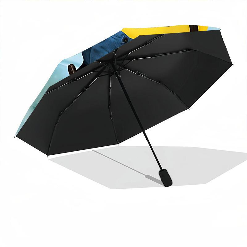 1PC Pattern Auto Folding Personality Umbrella, Portable Collapsible Design, Casual Outdoor Accessory, For All Seasons, Christmas Birthday Festival Gif