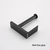 Black Design Easy To Install The Bathroom Kitchen Accessory Self Adhesive Stainless Steel Rustproof Toilet Paper Roll Holder