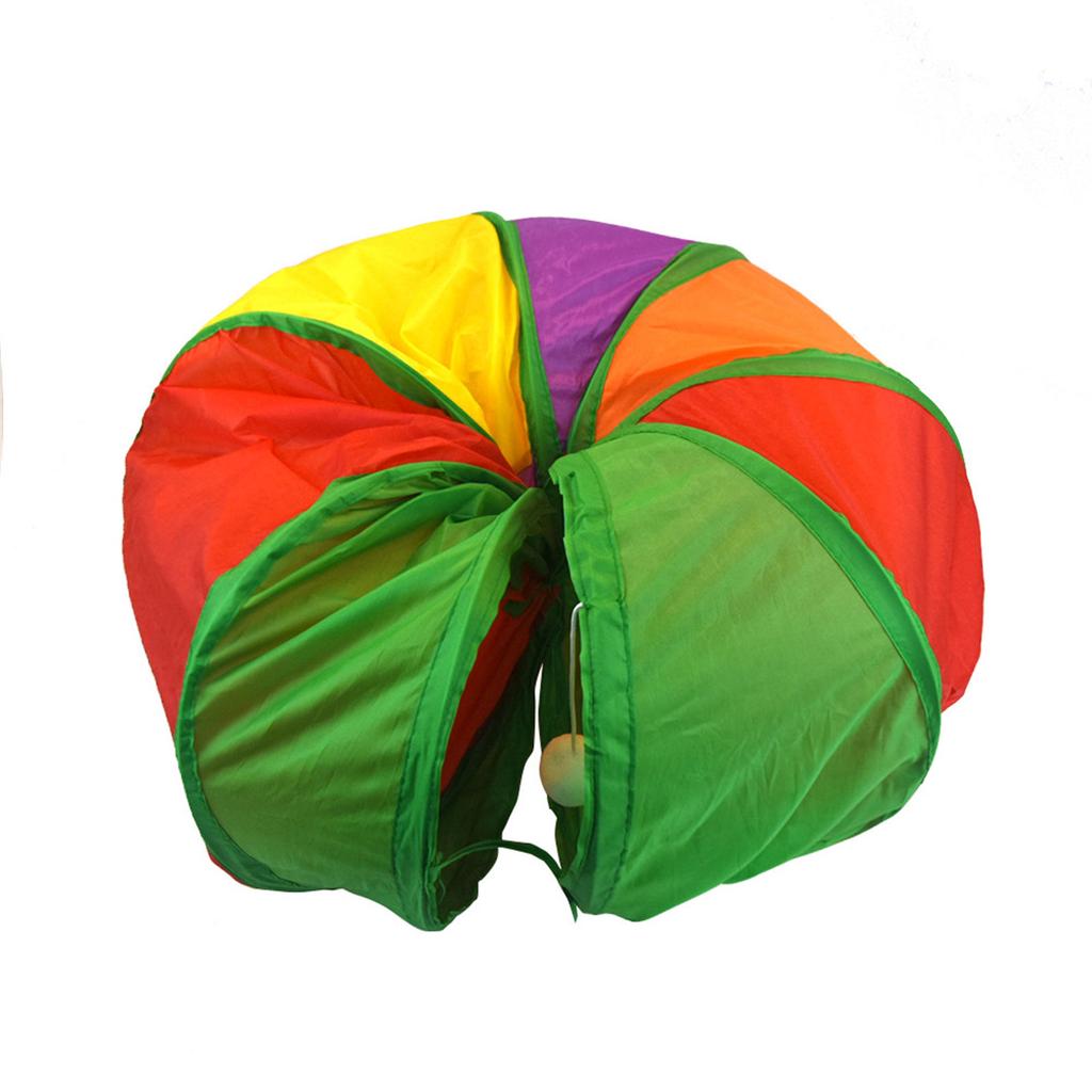 Indoor Collapsible Cat Tunnel Tube Kitten Tunnel Bored Cat Pet Toy Peek Hole Toy Cat Dog Rabbit Interactive Supplies