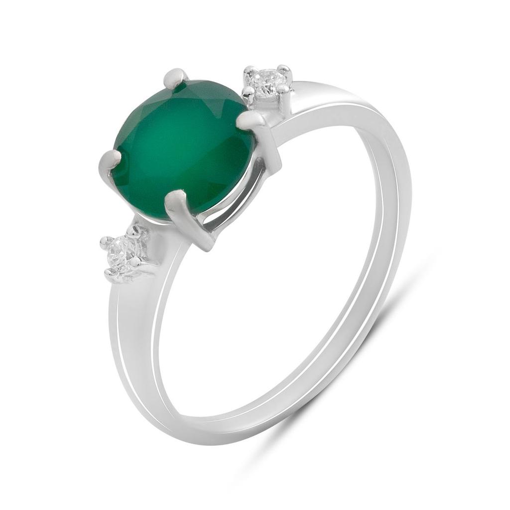 Серебряное кольцо с натуральным агатом 1.824ct, вес изделия 2,74 гр (2189787)
