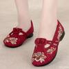 Fashion Vintage Traditional Style Women Soft-soled Shoes Spring Autumn Non-slip Flats Lightweight Breathable Comfort Embroidered Shoes