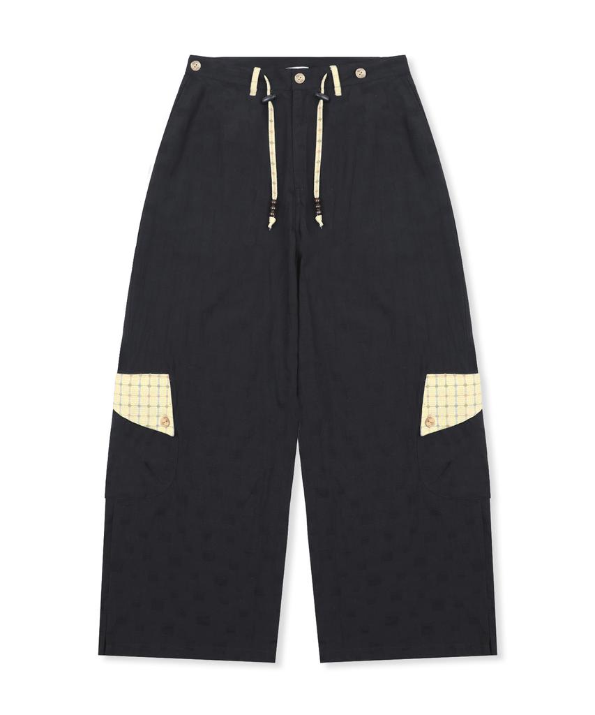RuNaKi'Hu' Wxp092 Sukeru Kokoro Linen Layered Pants (Black)
