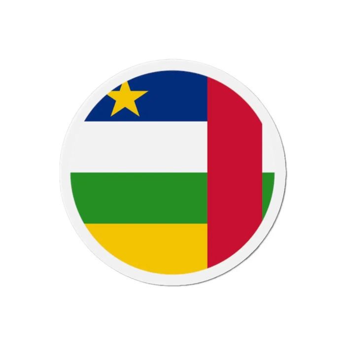 Aimant Rond - République Centrafricaine - 6 cm - 50 pièces - Multicolore - Mixte