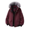Herbst Winter Herren Kapuzenparka Herren Freizeit Kunstpelzkragen Mäntel Mann High Street Baumwolle Wattierte Jacke Unisex Outdoor Jacken