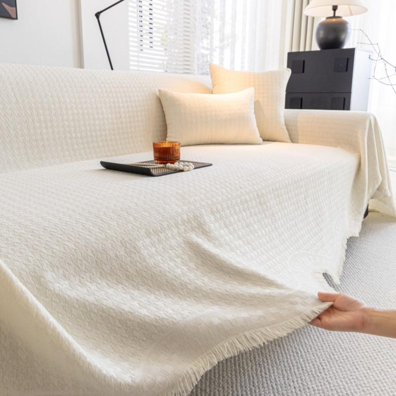 All-Season Universal Minimalist Modern Anti-Cat Scratch Non-Slip Washable Couch Cover Soft Mats  Chenille Sofa Throw Cover