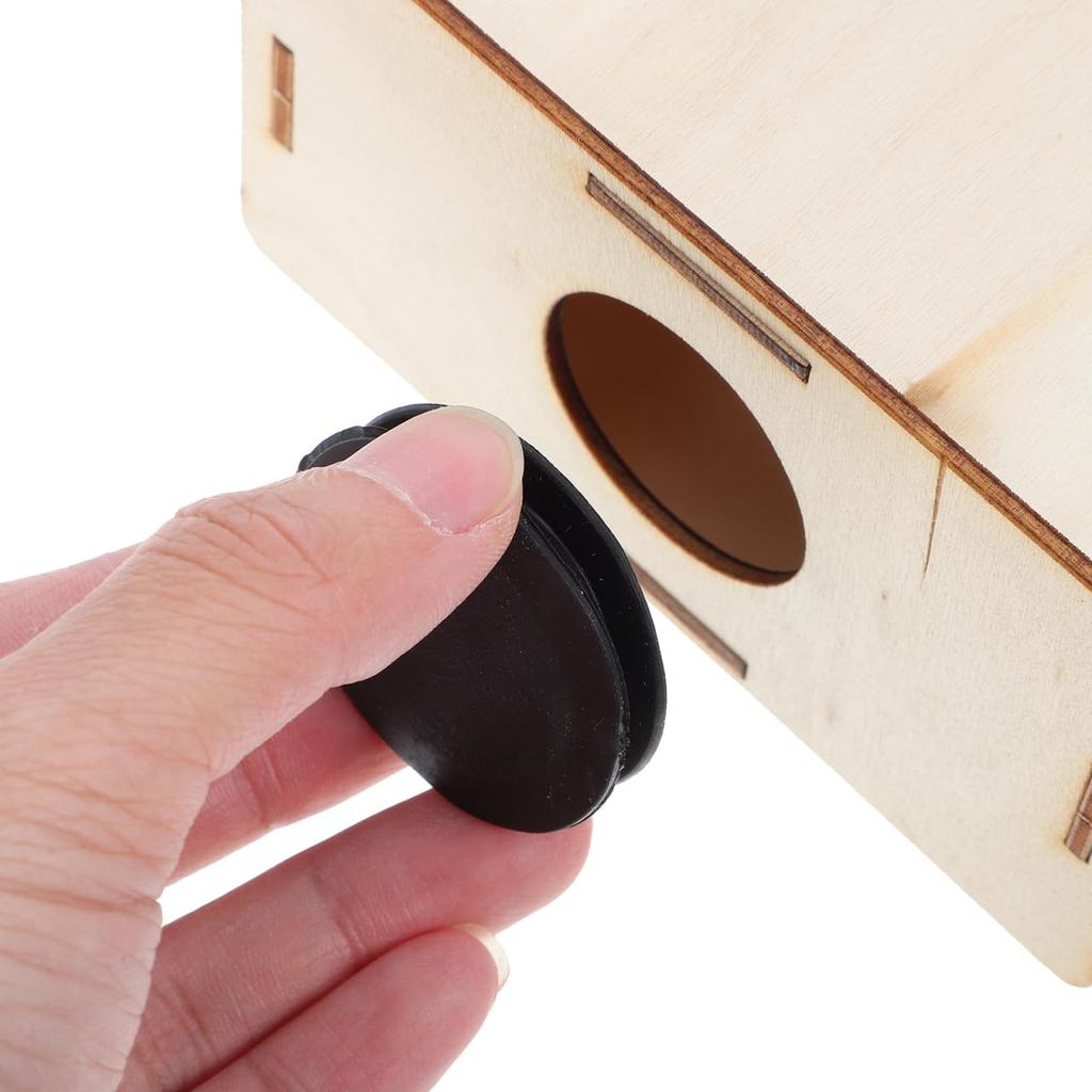 SEWACC Unpainted Wooden DIY Piggy Bank Set of Assembly Craft Handmade Kit for Kids to Cute Wooden Coin Birthday Kids Room Natural DIY Christmas 5,