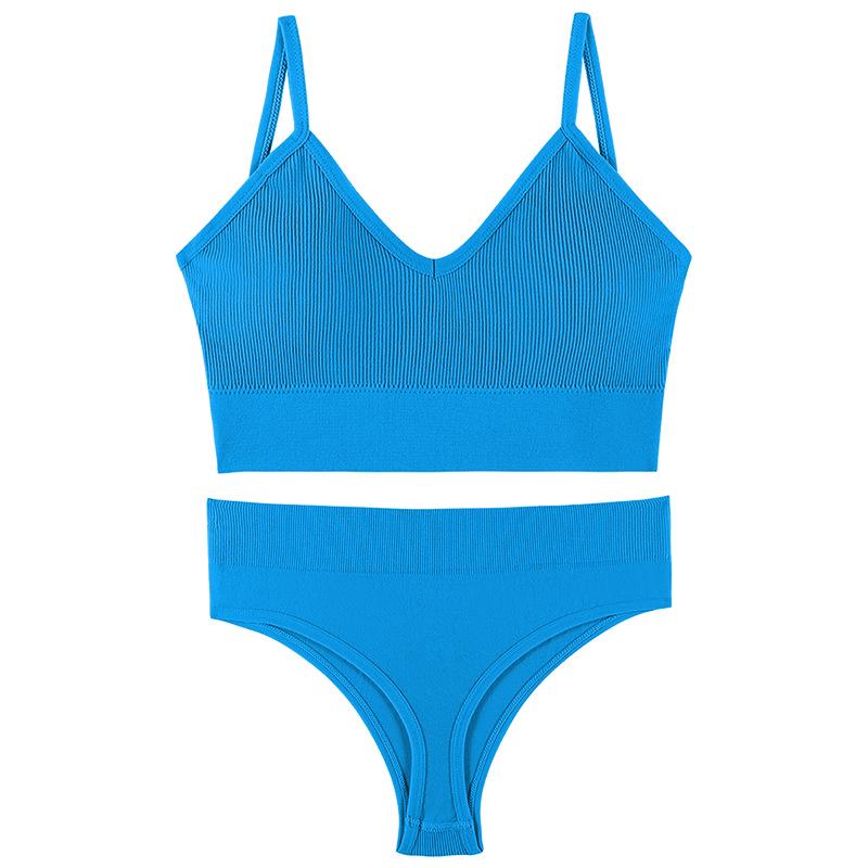 Women's French Wire-Free Push-Up Bra and Panty Set, Plus Size, Sexy Triangle Cup, Beautiful Back Design.