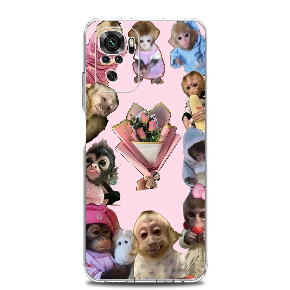 Handyhülle für Xiaomi Redmi Note 15 14 13 12 4G 10 11 Pro Plus 5G 14C 13C 12C 10C Klare Weiche TPU Hülle Niedlicher Lustiger Affe