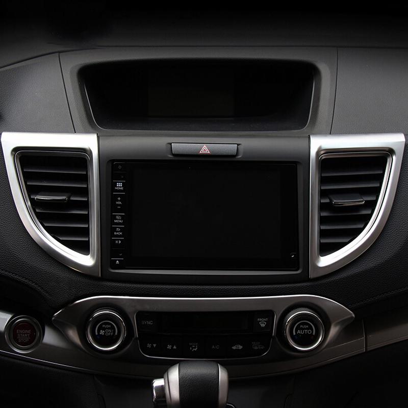 ABS for Honda CRV CR-V 2012 13 14 15 16 Car Dashboard Left Right Air Conditioner Outlet AC Vent Sticker Trim Cover Accessories