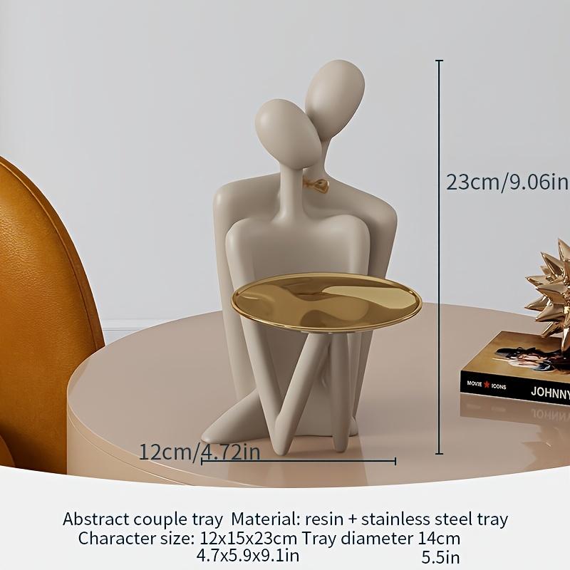 

Современная абстрактная фигурка пары, подставка для ключей, полимерная подставка для украшений, домашний декор, идеально подходит для прихожей, свадебный подарок и празднований, вход