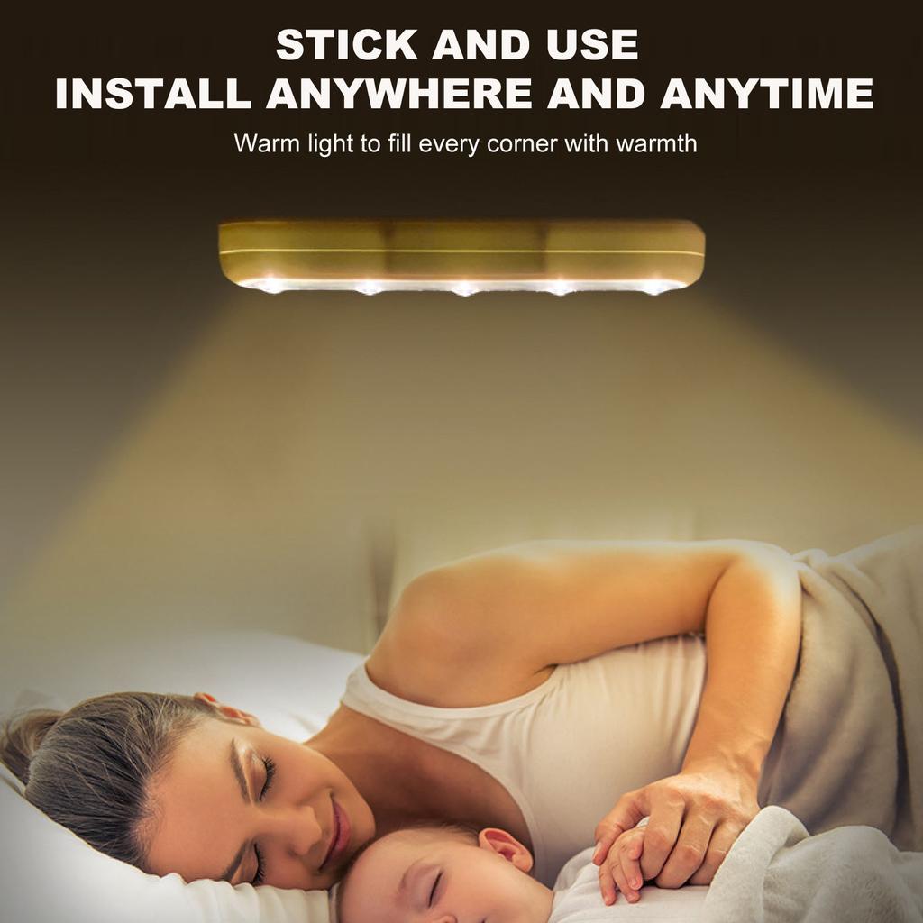 LED Under Cabinet Battery Operated Hand Press Light Closet Light for Hallway Entrance Stairs