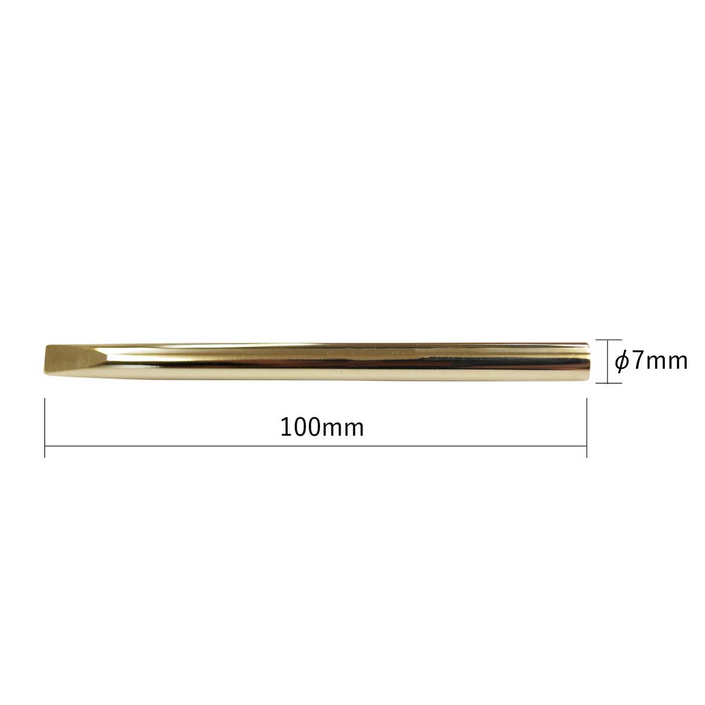 HOSCO Luthiers Tools Fret Setter, Brass, 7mm Diameter X 100mm Length, TL-FS10