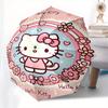 Hello Kitty,Cute Automatic Folding Umbrella-Simple 8-Rib Design, Bright Cartoon Pattern, Durable Iron Frame, Suitable For Travel, Outdoor, B