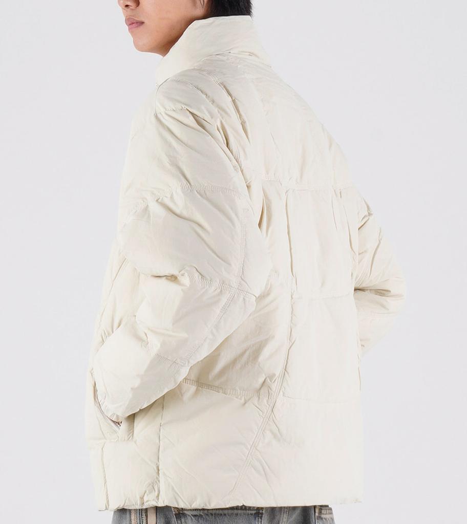 Button Seoul [Duck Down 80/20] Two-Way Lightweight Duck Down Quilted Jacket (Ivory)