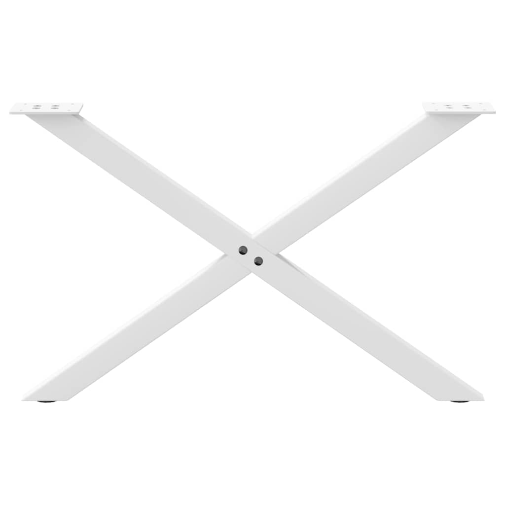 Vidaxl X-Shaped Coffee Table Legs 2 Pcs. White Steel
