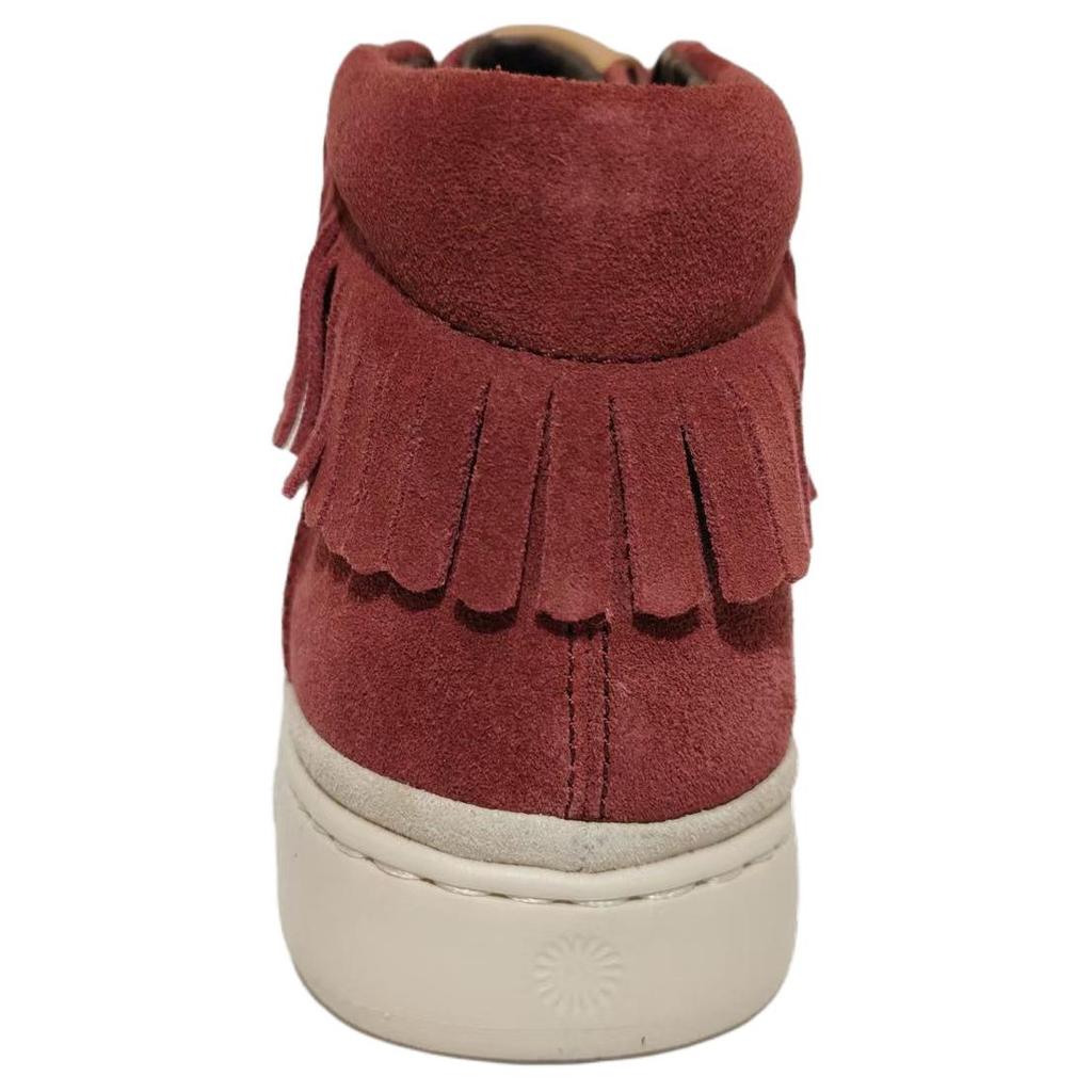UGG Cali Cow Split Leather High top Skateboard Shoes Men's Dark Red 1020137-PNR