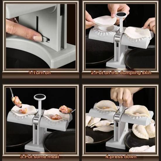Yousheng Dumpling Maker Hand Press Baking Accessories Plastic Double Head Ravioli Mold for Kitchen